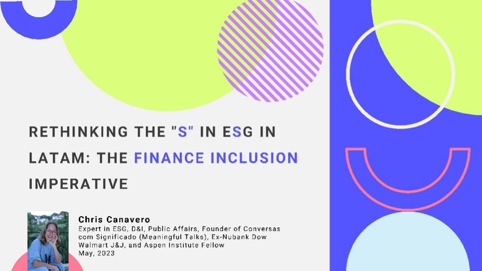 Repensando la S en el ESG en América Latina: El Imperativo de la Inclusión Financiera