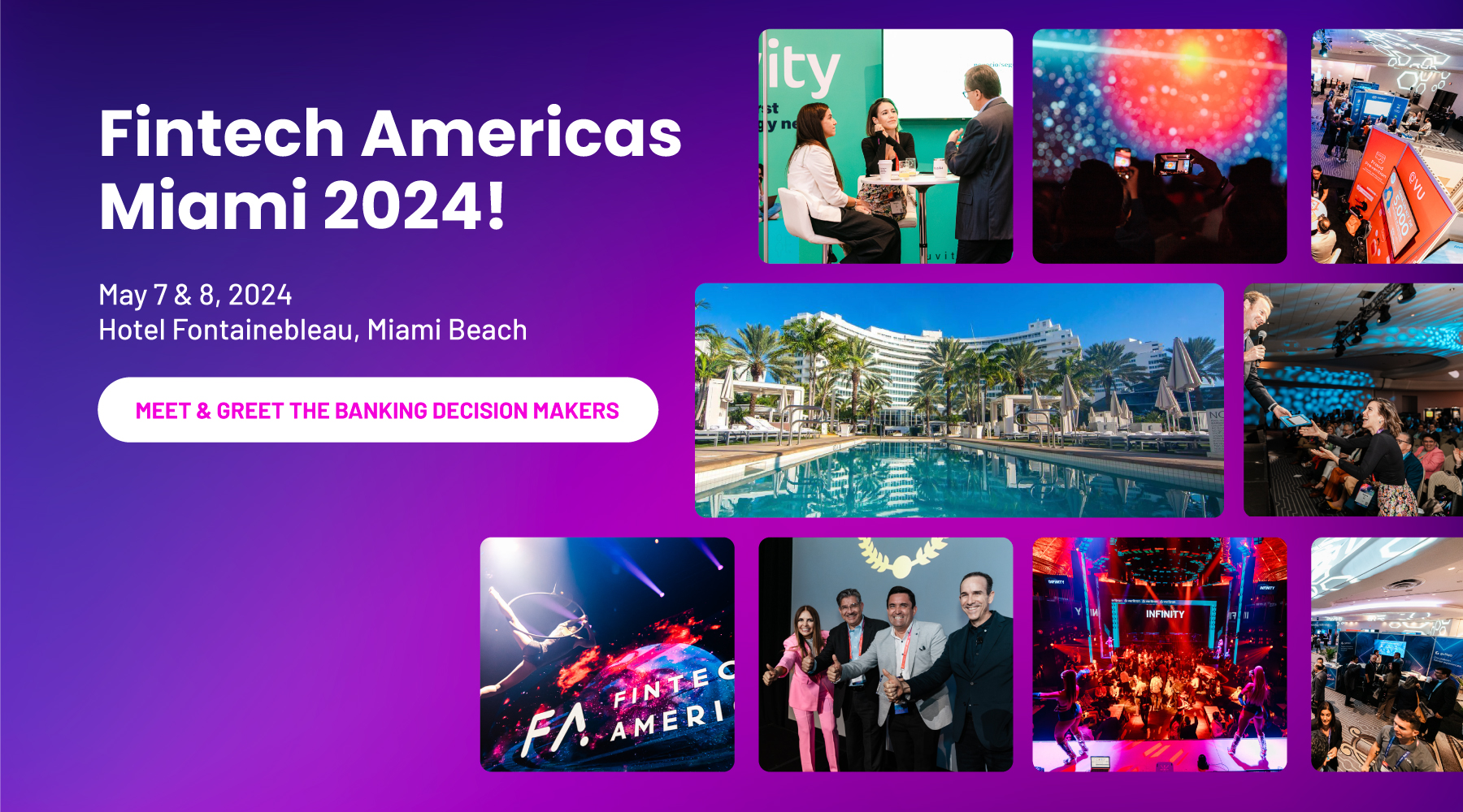Fintech Americas Miami 2024! Meet & Greet the banking ecision makers