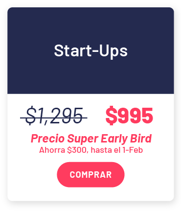 Startups $995. Comprar entrada.